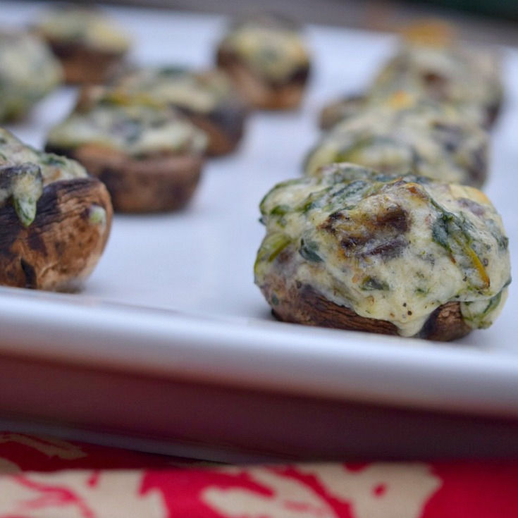 You are currently viewing Spinach Stuffed Mushrooms {The Best!}