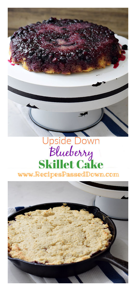 upside down blueberry skillet cake 