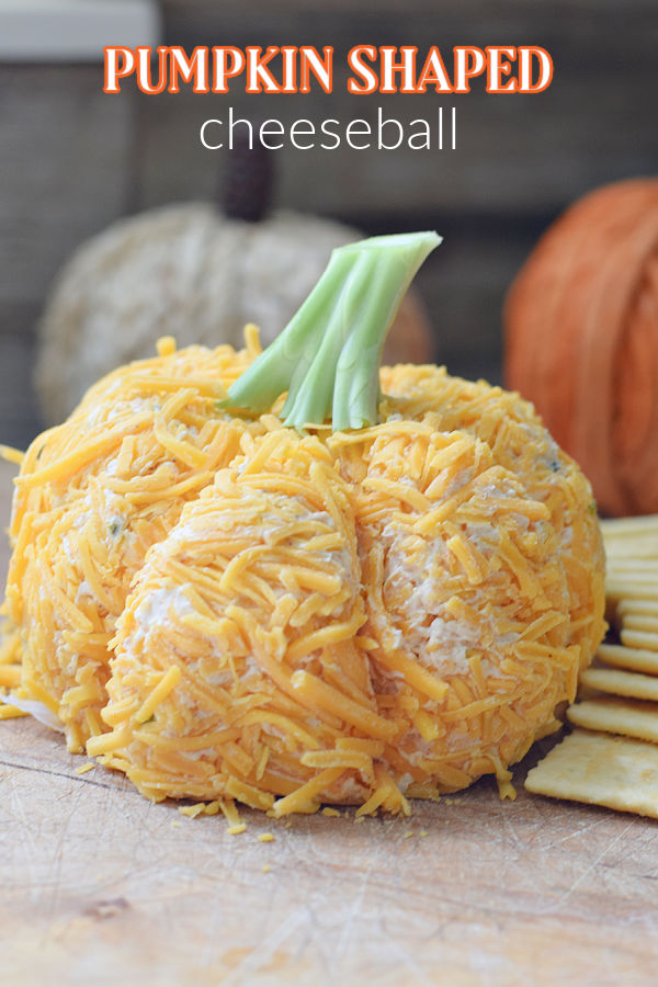 pumpkin shaped cheeseball 