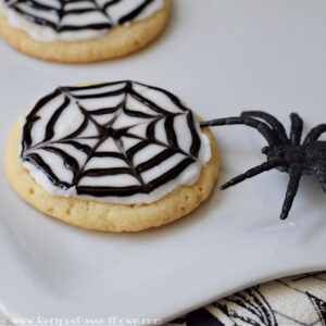 spider web cookies for Halloween