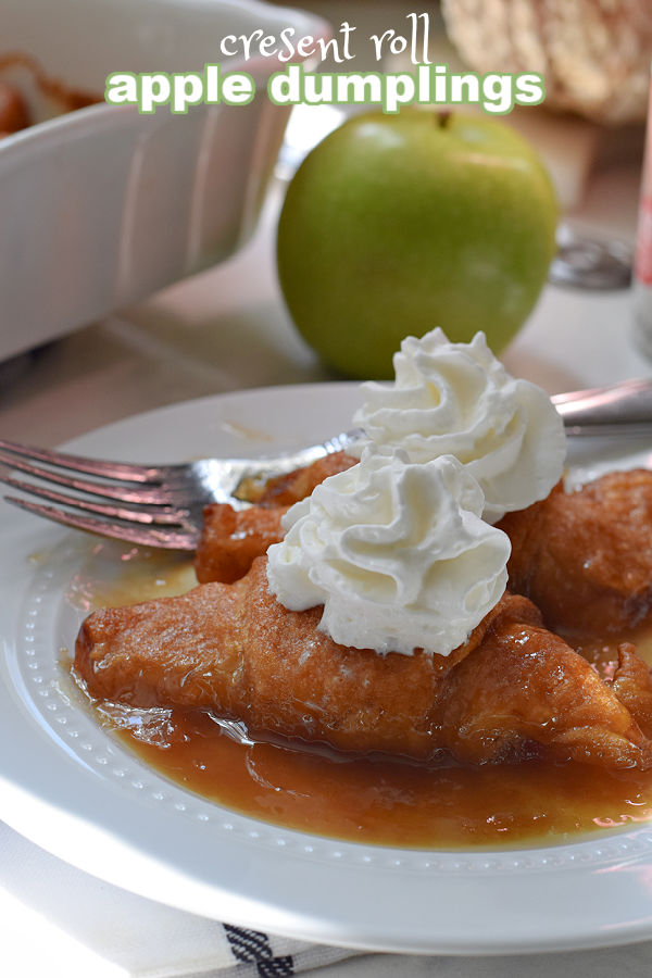 crescent roll apple dumplings with sprite