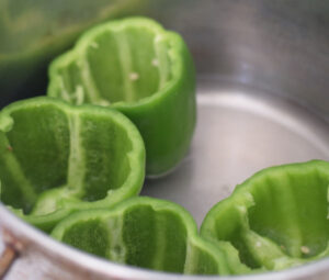 making stuffed peppers