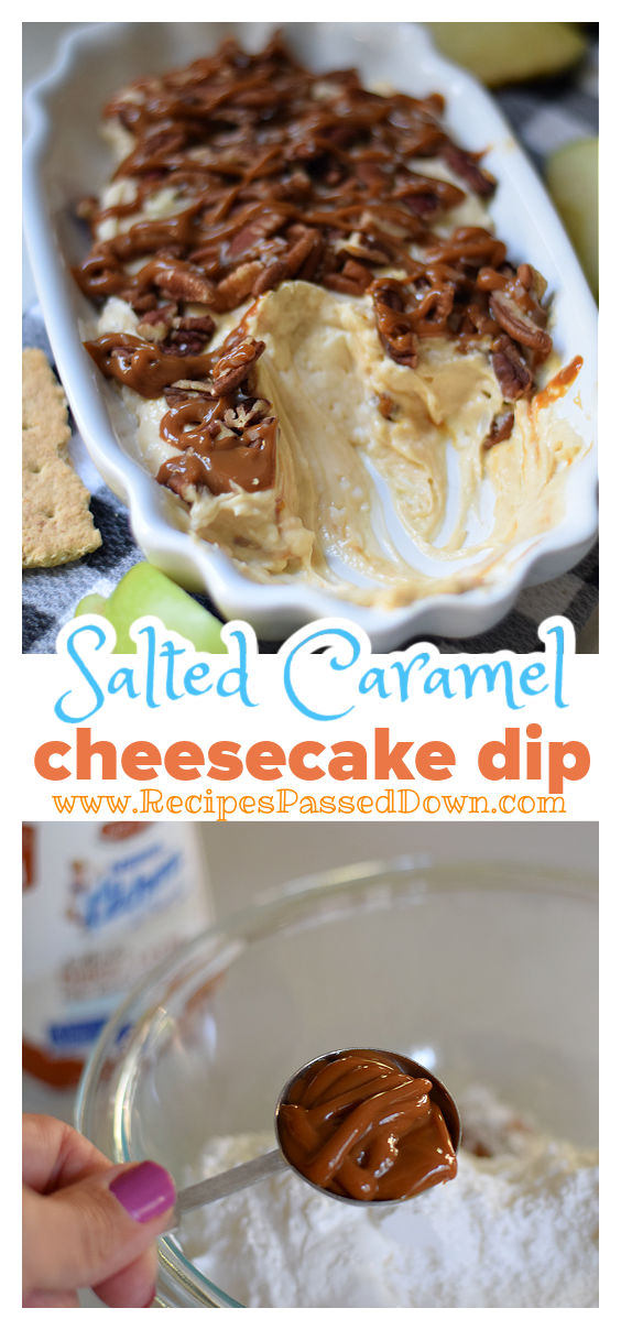 salted caramel cheesecake dip 