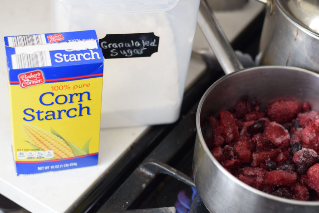 making berry cobbler recipe making syrup