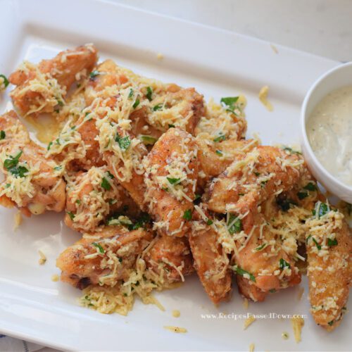 Baked Garlic Parmesan Wings - Recipes Passed Down