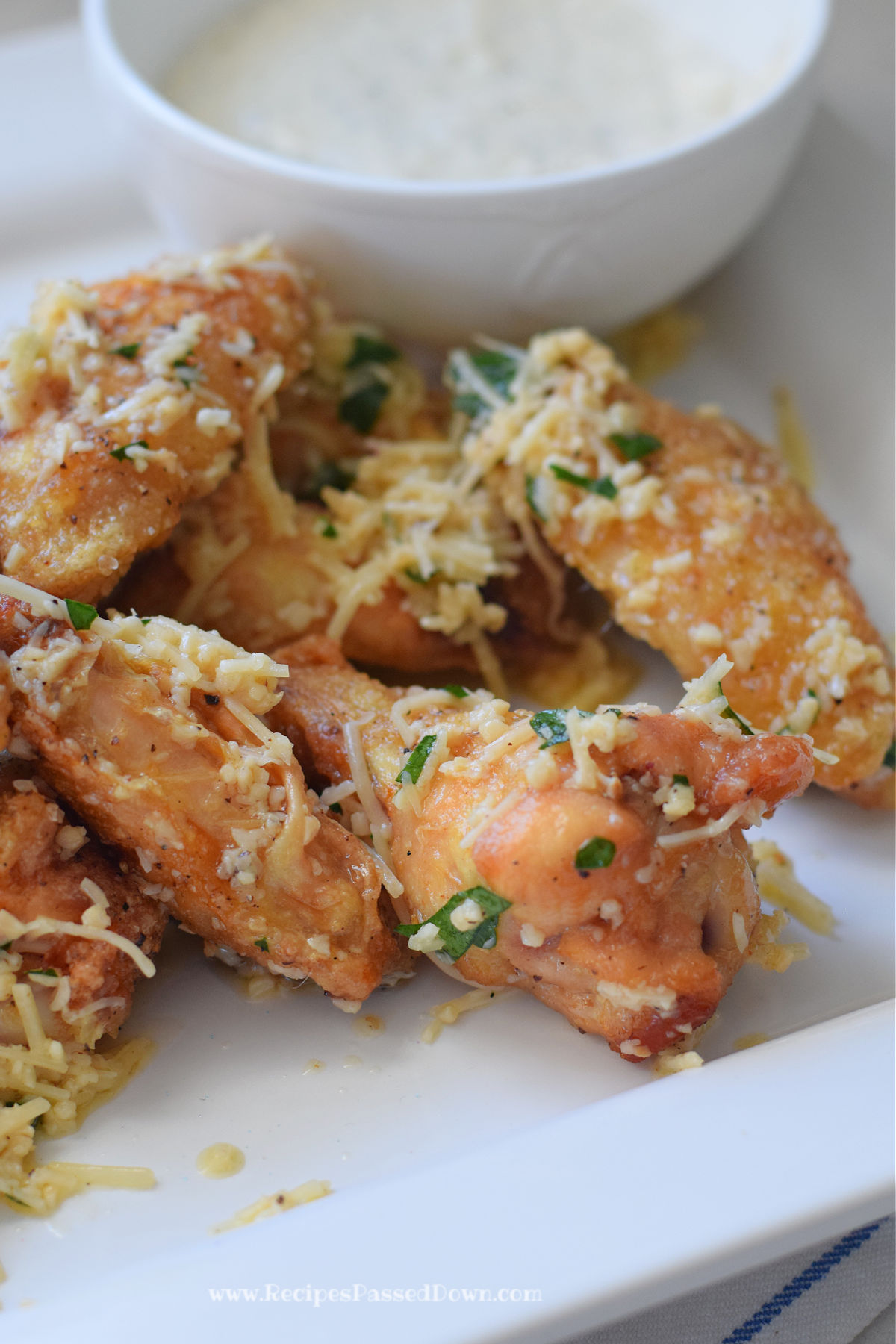 Baked Garlic Parmesan Wings - Recipes Passed Down