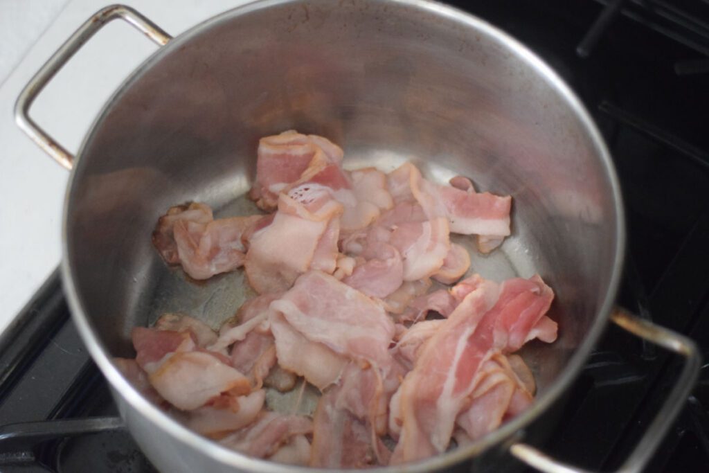 cooking bacon