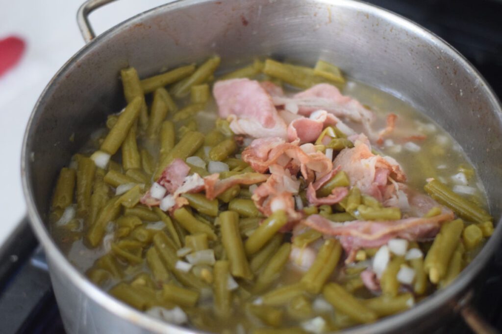 cooking Cracker Barrel green beans 