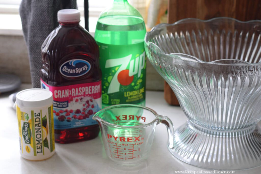 pink lemonade punch indgredients